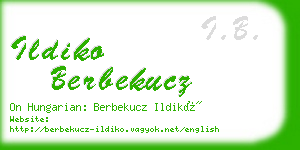 ildiko berbekucz business card